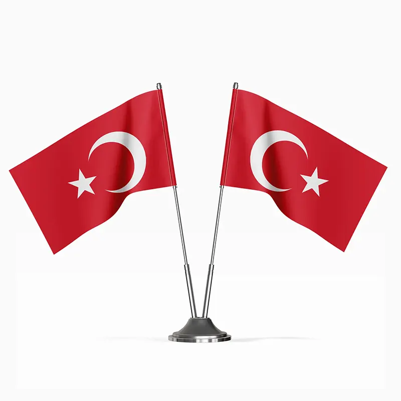 ikili türk krom masa bayrağı imalatı